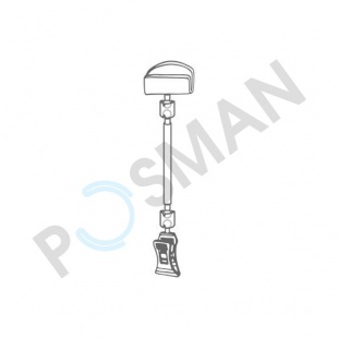 Поворотный держатель ценника до 1 мм для корзин и коробок изображение