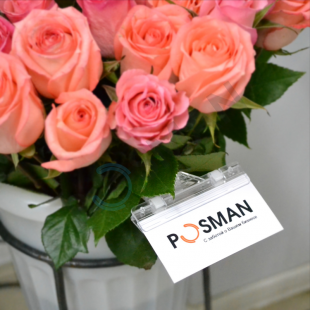 Держатель таблички (широкий) с зажимом на трубу (прищепка-захват) изображение