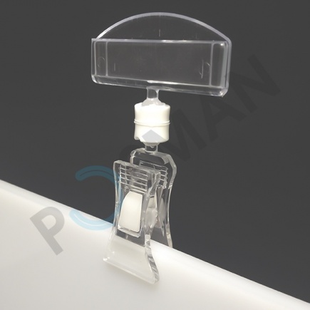 Поворотный держатель ценника до 1 мм для корзин и коробок изображение