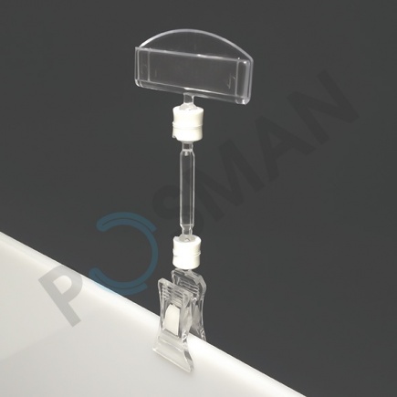 Поворотный держатель ценника до 1 мм для корзин и коробок изображение