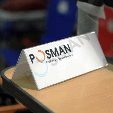 Держатель информации настольный двухсторонний, горизонтальный изображение