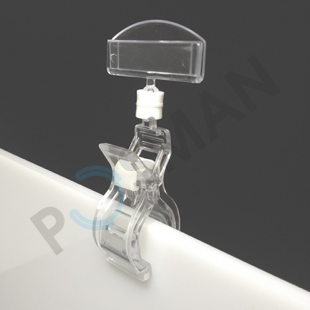 Держатель таблички (средний) с зажимом на трубу (прищепка-захват) изображение