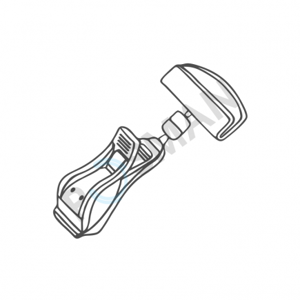 Держатель таблички (средний) с зажимом на трубу (прищепка-захват) изображение