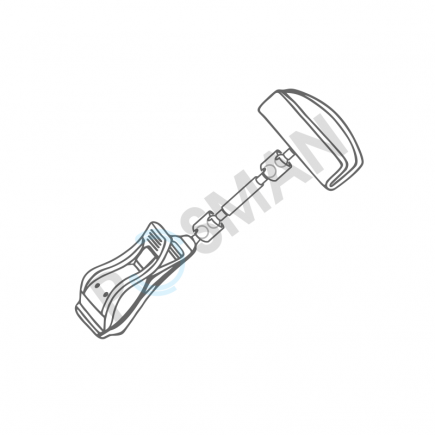 Держатель таблички (средний) с зажимом на трубу (прищепка-захват) изображение