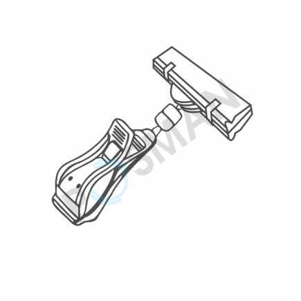 Держатель таблички (широкий) с зажимом на трубу (прищепка-захват) изображение