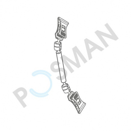 Универсальный ценникодержатель с двумя прищепками, прозрачный изображение